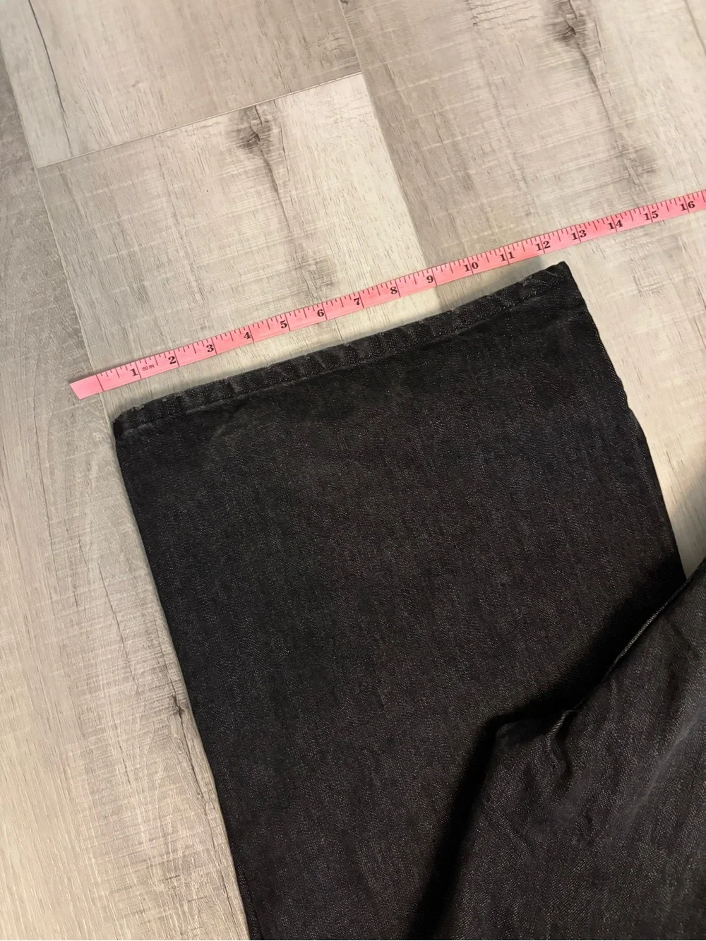 Zara The Crossed Waist Wide Leg Jeans Black Denim Women’s 10 NWT*